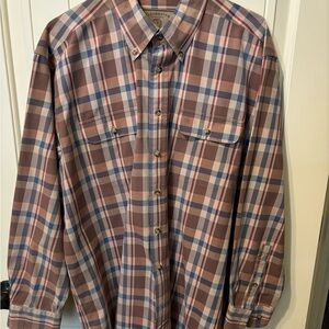 Men's Clearwater Outfitters Plaid Shirt - Brown and Tan